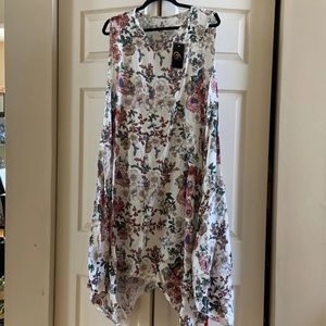 Vintage floral summer breeze slip-on dress